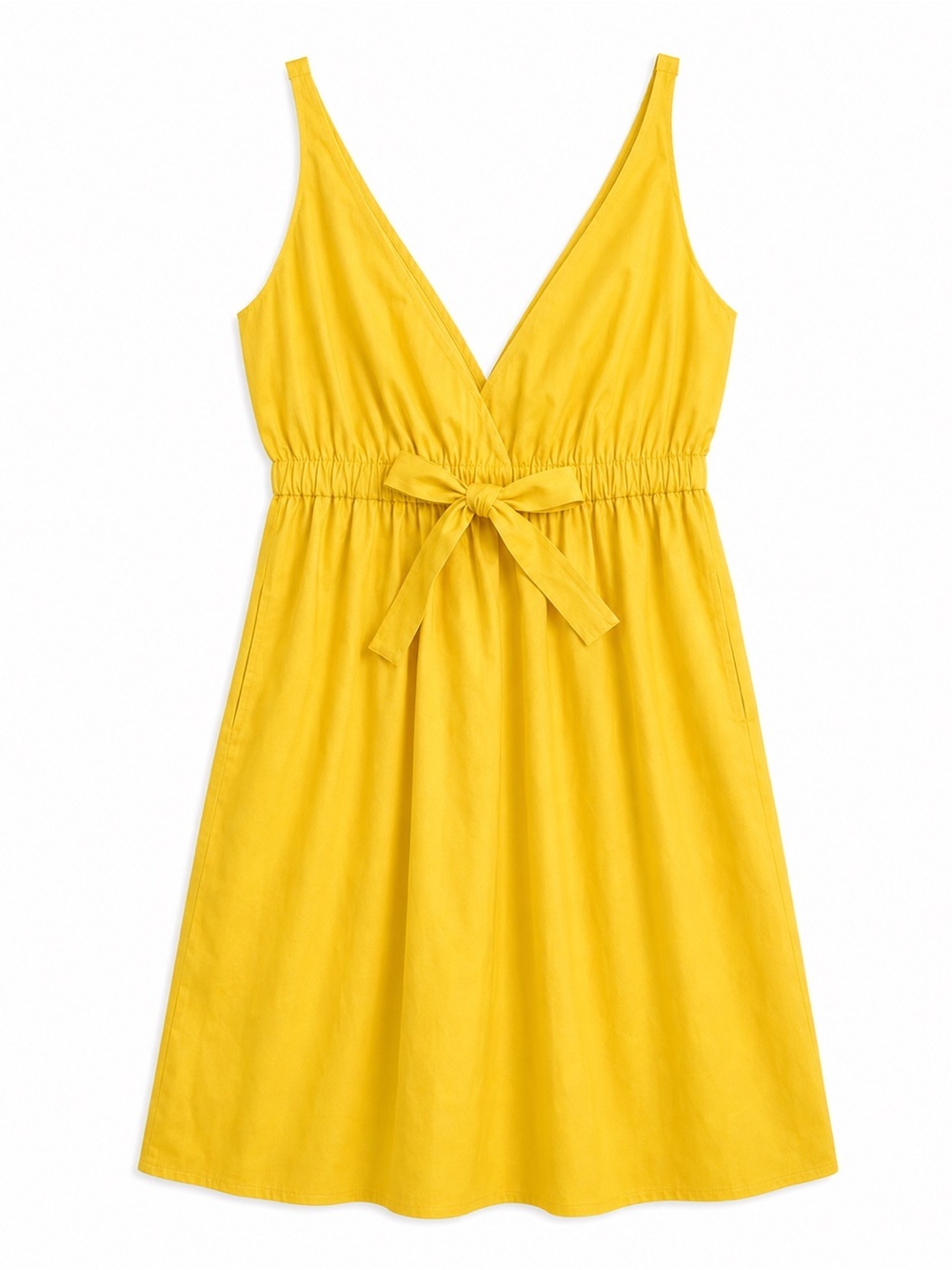 J.Crew Women’s Yellow Wedding Guest Tie Waist Dress. Size: 6